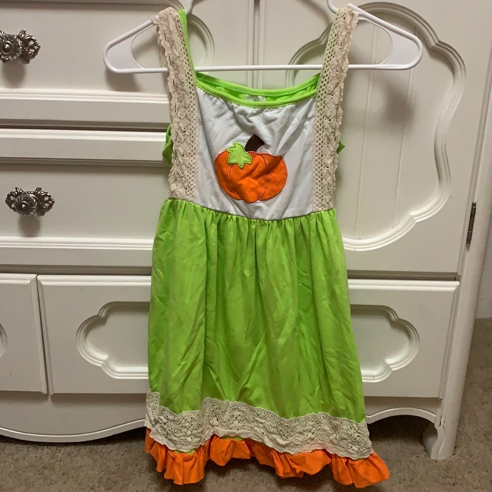 Girls Pumpkin Dress